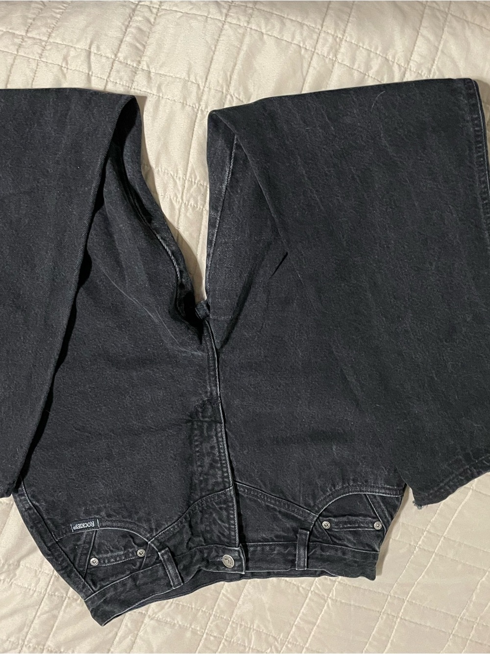 Rockies Straight-Leg Black Jeans
